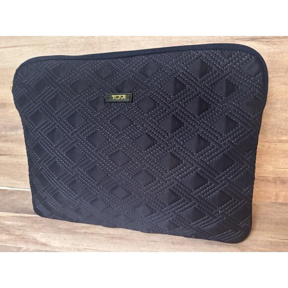Tumi Laptop Sleeve Quilted Navy Blue Computer Case In Exc Cond - Picture 4 of 10